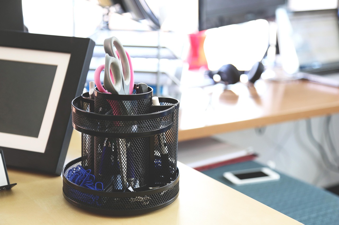 desk, startup, start-up, office, stationary, creative, company, modern, home office, office supplies, business, scissors, paper clips, pens, pencils, stationary, stationary, stationary, stationary, stationary, office supplies, office supplies